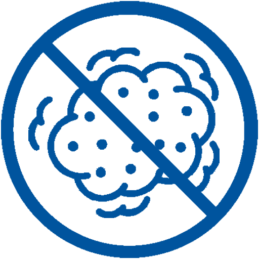 Reduces dust and particulate