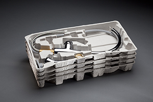 Molded fiber tray insert packaging by Molded Fiber Technology (MFT)