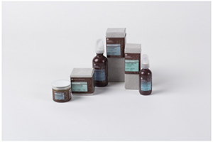 Molded fiber packaging for health and beauty oils and lotions